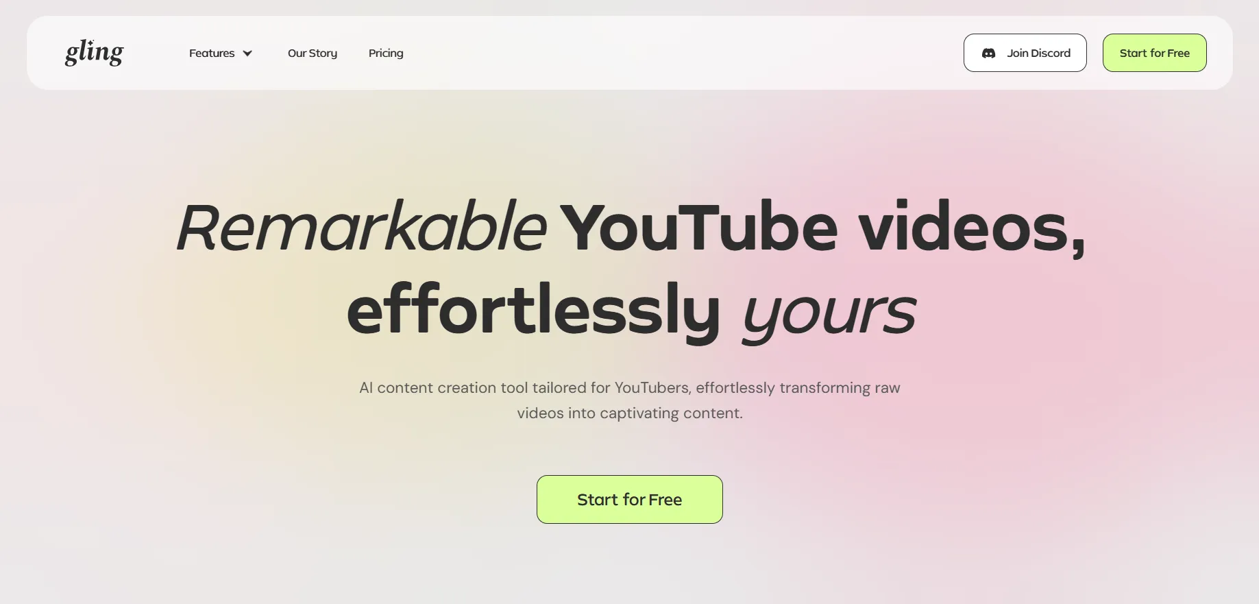 Gling：月1時間のメディア処理でAI動画編集を革新 - 沈黙と失敗テイクを自動除去
